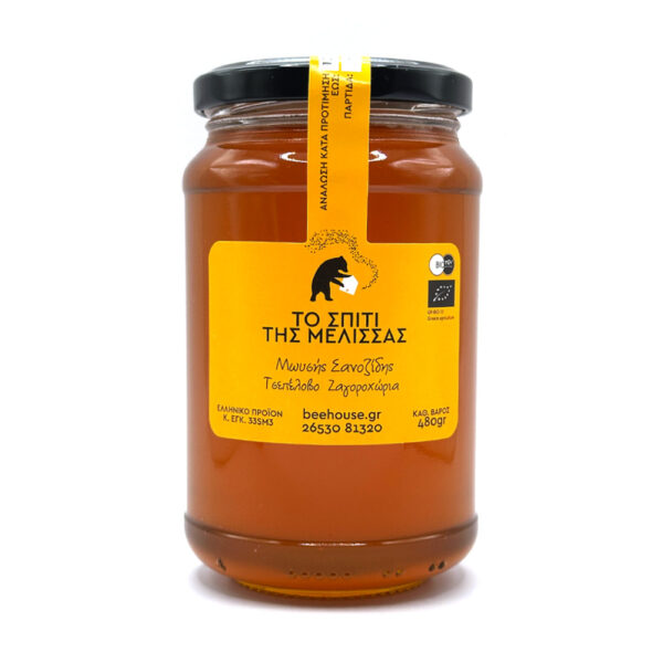 Mountain blossom honey from summer wildflowers (blossoms) of the mountain & honeydew (secretions) of oak trees